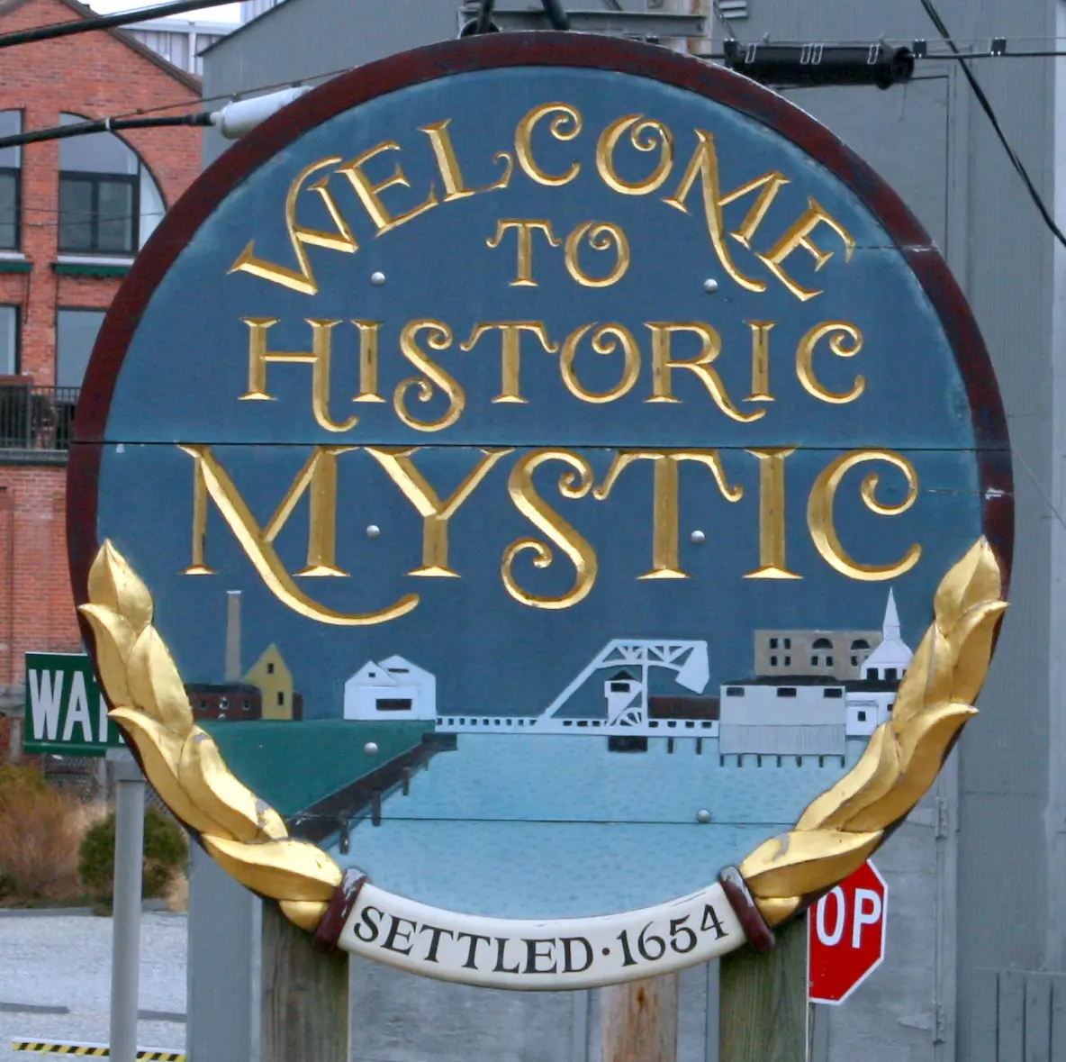 Mystic connecticut sign1