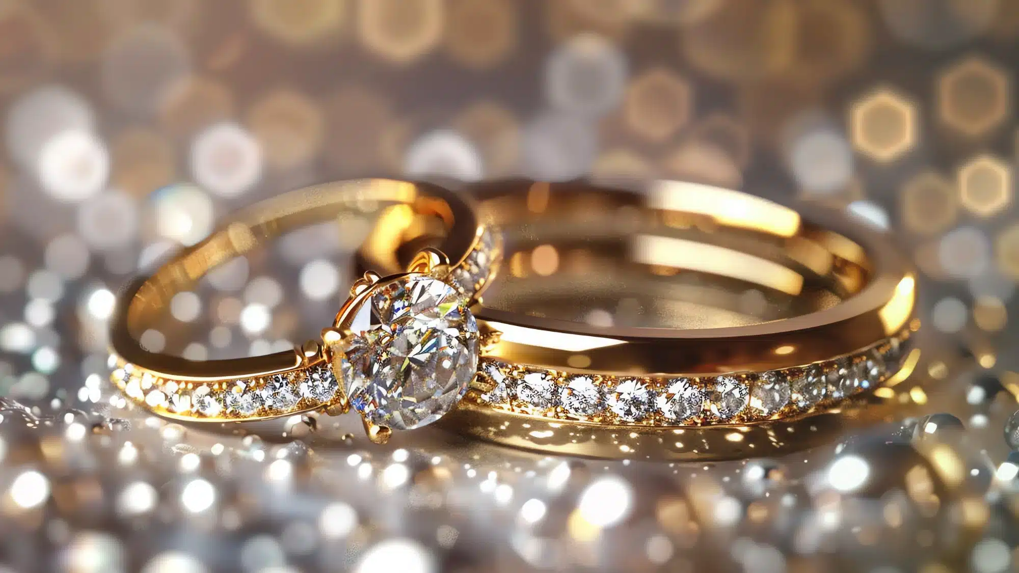 Beautiful diamond wedding band on a woman's hand
