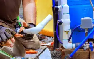 A water well pump system in a residential setting operates efficiently