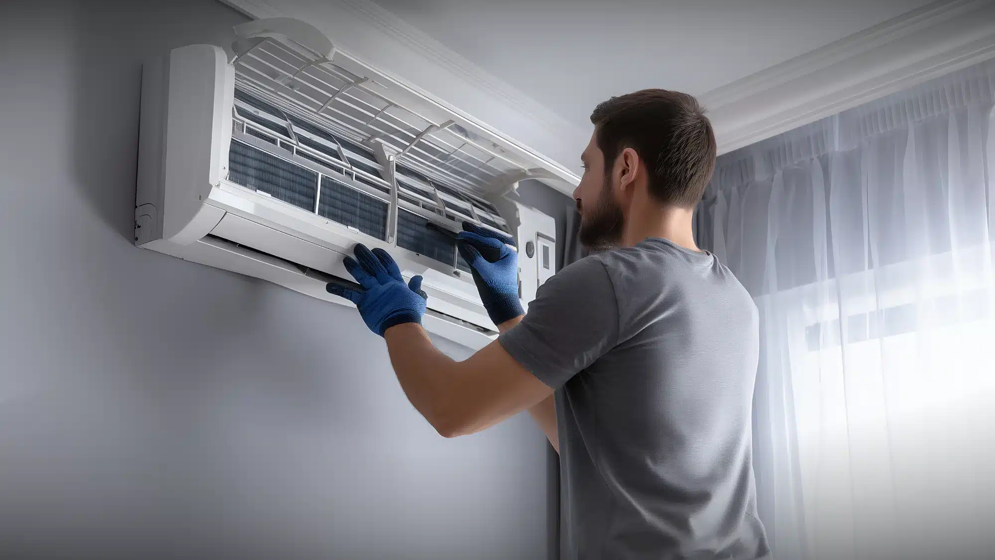Technician servicing HVAC system for HVAC Company NY lifecycle management.