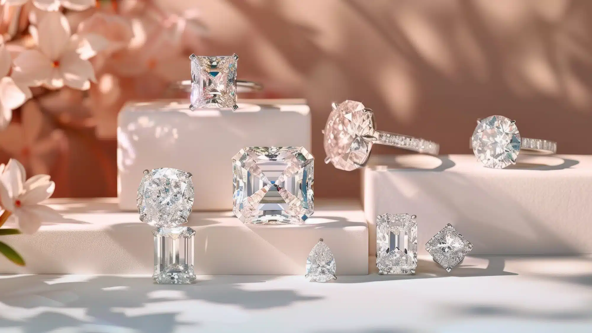 Elegant range of lab grown diamond rings in various styles available in Stonington.