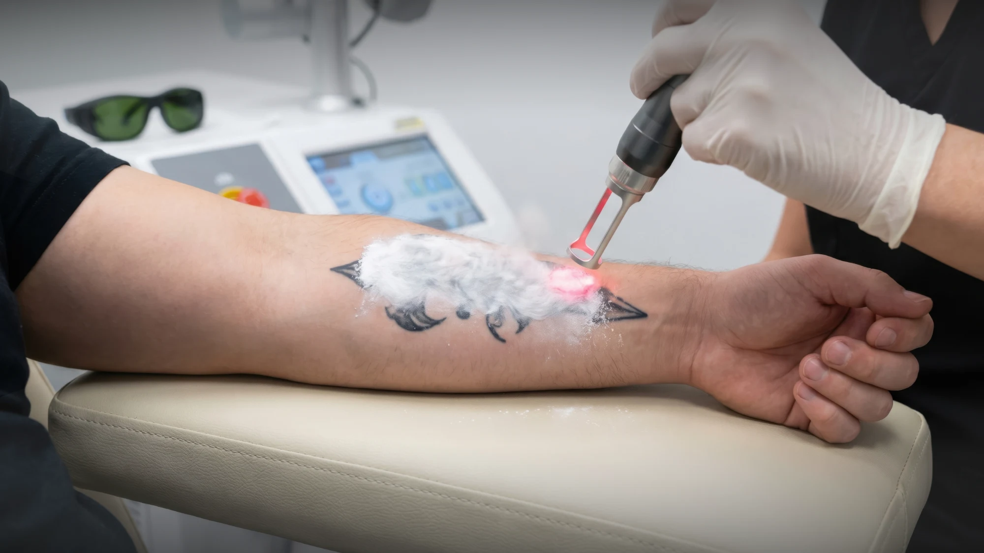 A professional laser tattoo removal treatment in Lakewood Ranch FL