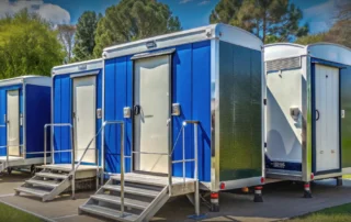 Modern restroom trailers available for rent in Branford, CT for events