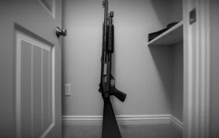 A shotgun for home defense in Fort Walton Beach, Florida.
