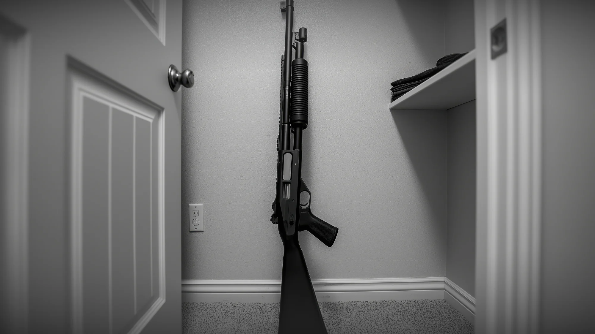 A shotgun for home defense in Fort Walton Beach, Florida.