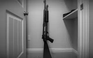 A shotgun for home defense in Fort Walton Beach, Florida.