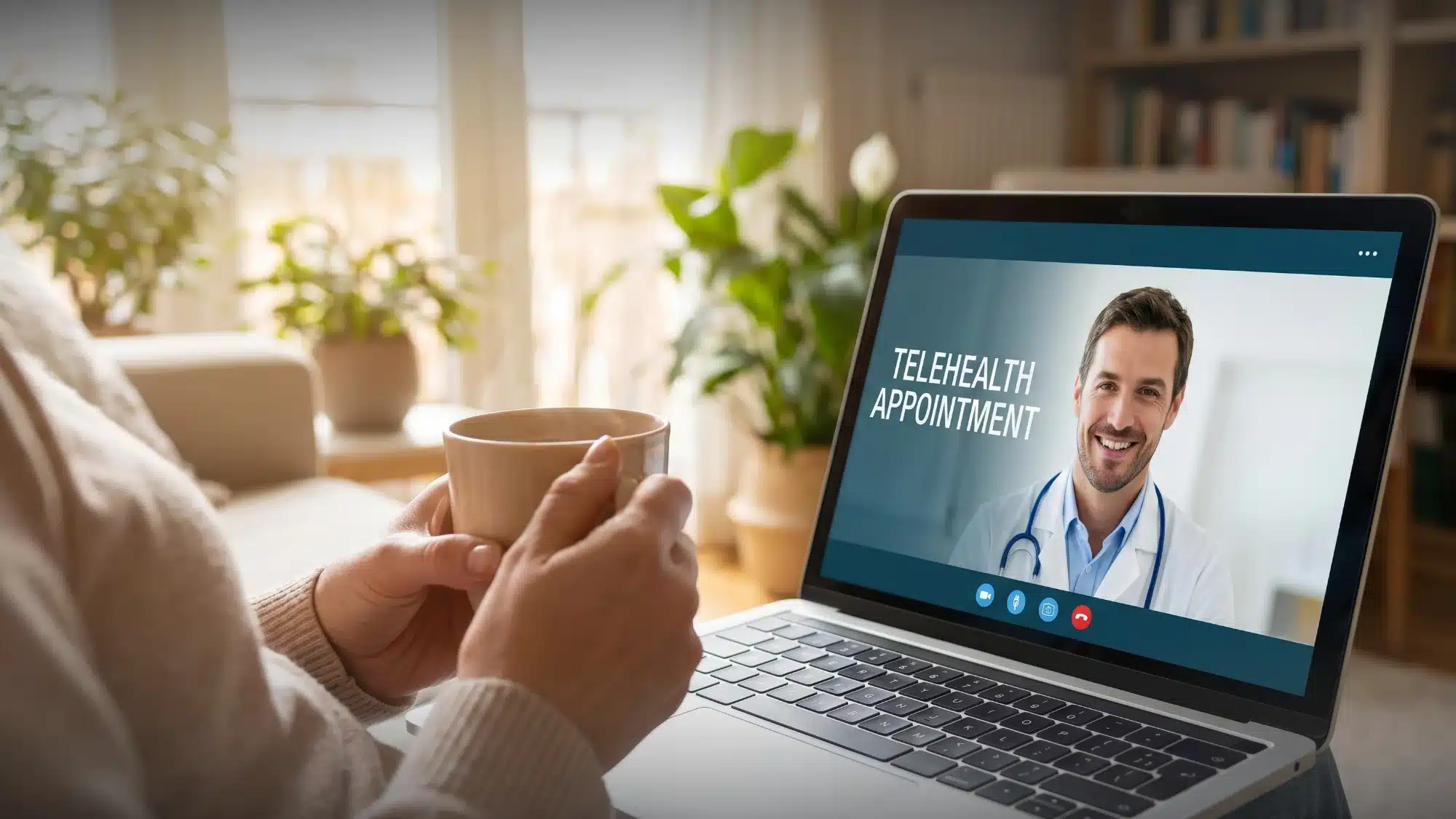 Diverse group accessing telehealth services in Illinois via virtual platforms.