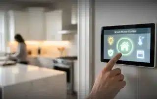 Modern smart home interior in Greenwich, CT featuring advanced technology