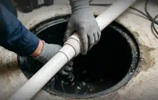 Professional well pump repair technician servicing a home in Vernon, CT