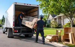 Professional team providing efficient furniture removal service near me