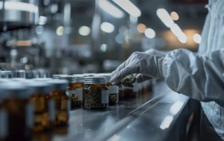 Comparing cannabis products in Santa Rosa CA by label and potency.