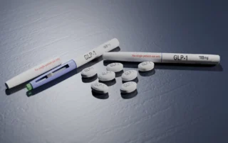 Various types of GLP-1 medications for weight loss.